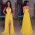 A-Line Long Yellow Chiffon Prom Formal Evening Party Dresses 3020989