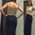 Long Navy Blue Beaded Prom Formal Evening Party Dresses 3020992