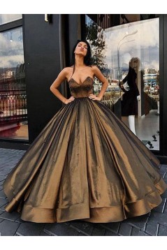 Affordable Beaded Ball Gown Long Prom Dresses Evening Gowns 601002