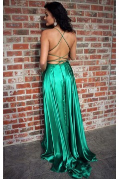 Sexy Long Royal Blue Backless Prom Dresses Evening Gowns 601008