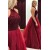 Ball Gown Hatler Beaded Long Burgundy Prom Dresses Formal Evening Dresses 601019