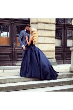 Ball Gown Sweetheart Long Blue Prom Dresses Formal Evening Dresses 601025