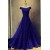 A-Line Lace Long Blue Prom Dresses Formal Evening Dresses 601026