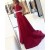 A-Line Beaded V-Neck Long Prom Dresses Formal Evening Dresses 601035