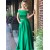 Two Pieces Long Green Beaded Prom Dresses Formal Evening Dresses 601037