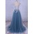 Long Lace and Tulle Prom Dresses Formal Evening Dresses with Flowers 601039