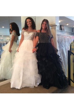 Beaded Off-the-Shoulder Long Prom Dresses Formal Evening Dresses 601045