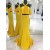 Mermaid Two Pieces Long Yellow Prom Dresses Formal Evening Dresses 601048