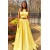 Long Yellow Two Pieces Prom Dresses Formal Evening Dresses 601055