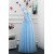 Long Blue Lace Tulle Prom Dresses Formal Evening Dresses 601072