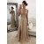Beaded Chiffon V-Neck Long Prom Dresses Formal Evening Dresses 601089