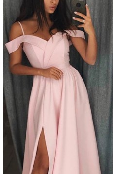 Simple Stunning Long Pink Prom Dresses Formal Evening Dresses 601119