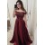 A-Line Off-the-Shoulder Beaded Lace Long Prom Dresses Formal Evening Dresses 601156