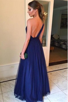 A-Line One-Shoulder Long Prom Dresses Formal Evening Dresses 601181