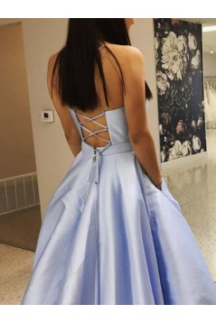 A-Line V-Neck Long Prom Dresses Formal Evening Dresses 601191