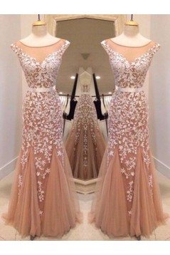 Mermaid Lace Long Prom Dresses Formal Evening Dresses 601201