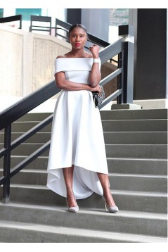 High Low Off-the-Shouolder Prom Dresses Formal Evening Dresses 601218