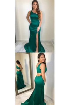 Mermaid One-Shoulder Long Prom Dresses Formal Evening Dresses 601250