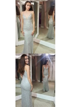 Sexy Beaded Sequins Long Prom Dresses Formal Evening Dresses 601251