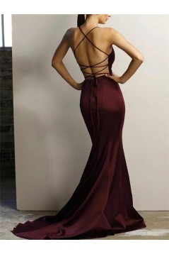 Sexy Mermaid V-Neck Long Prom Dresses Formal Evening Dresses 601252