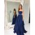 A-Line Strapless Beaded Long Prom Dresses Formal Evening Dresses 601260
