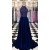 A-Line Halter Beaded Long Prom Dresses Formal Evening Dresses 601278