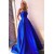 A-Line Strapless Long Prom Dresses Formal Evening Dresses 601303