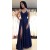 Simple V-Neck Long Prom Dresses Formal Evening Dresses 601314