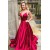 Spaghetti Straps V-Neck Long Prom Dresses Formal Evening Dresses 601326