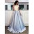 A-Line Lace Two Pieces Long Prom Dresses Formal Evening Dresses 601342