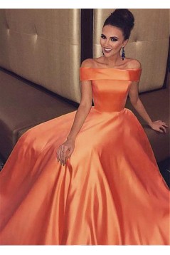 A-Line Off-the-Shoulder Long Prom Dresses Formal Evening Dresses 601348