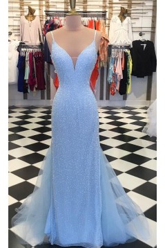Elegant Sequins Long Prom Dresses Formal Evening Dresses 601356