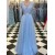 A-Line Lace Tulle Long Prom Dresses Formal Evening Dresses 601365