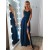 A-Line V-Neck Lace Long Prom Dresses Evening Gowns 601378