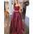 A-Line Two Pieces Long Prom Dress Formal Evening Dresses 601385