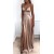 Sexy Spaghetti Straps V-neck Long Prom Dress Formal Evening Dresses with High Slits  601387