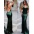 Mermaid V-Neck Spaghetti Straps Long Prom Dress Formal Evening Dresses 601394