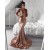 Mermaid Spaghetti Straps V-Neck Sequins Long Prom Dress Formal Evening Dresses 601402