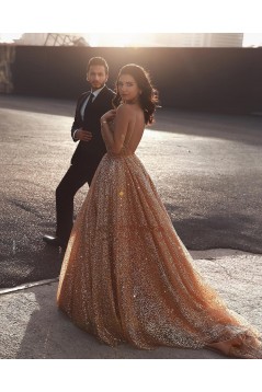 A-Line Sparkling Long Prom Dress Formal Evening Dresses 601454