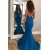 Mermaid Deep V-neck Long Prom Dress Formal Evening Dresses 601476