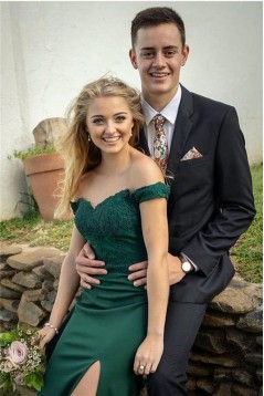 Mermaid Lace Off-the-Shoulder Long Prom Dress Formal Evening Dresses 601478