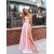 A-Line Long Pink Prom Dress Formal Evening Dresses 601481