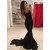 Long Black Mermaid V-Neck Long Prom Dress Formal Evening Dresses 601566