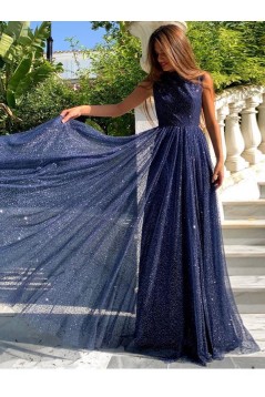 A-Line Sparkle Long Prom Dress Formal Evening Dresses 601580