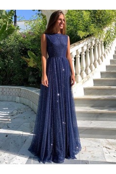 A-Line Sparkle Long Prom Dress Formal Evening Dresses 601580