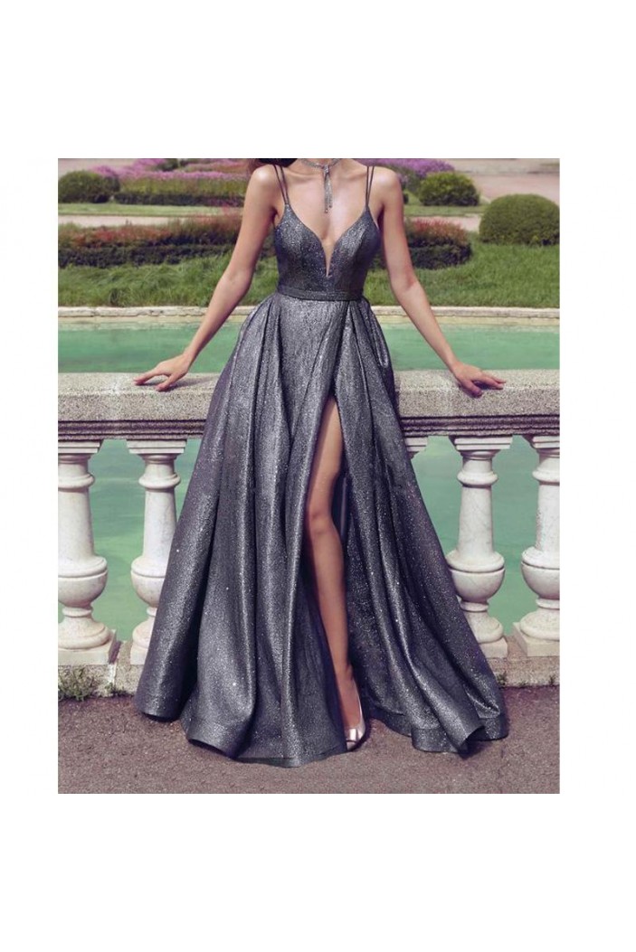 A-Line Sparkle Long Prom Dress Formal Evening Dresses 601581