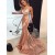 Mermaid Lace V-Neck Long Prom Dress Formal Evening Dresses 601616