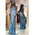 Mermaid Sequins V-Neck Long Prom Dress Formal Evening Dresses 601640