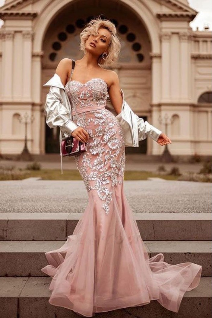 Mermaid Sweetheart Lace Prom Dress Formal Evening Dresses 601642