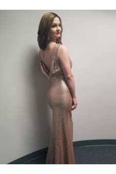 Mermaid Sequins Long Prom Dress Formal Evening Dresses 601651